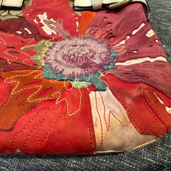 Vintage Coach Limited Edition Poppy Bag Leather Suede Canvas Model 6123 - Picture 4 of 15